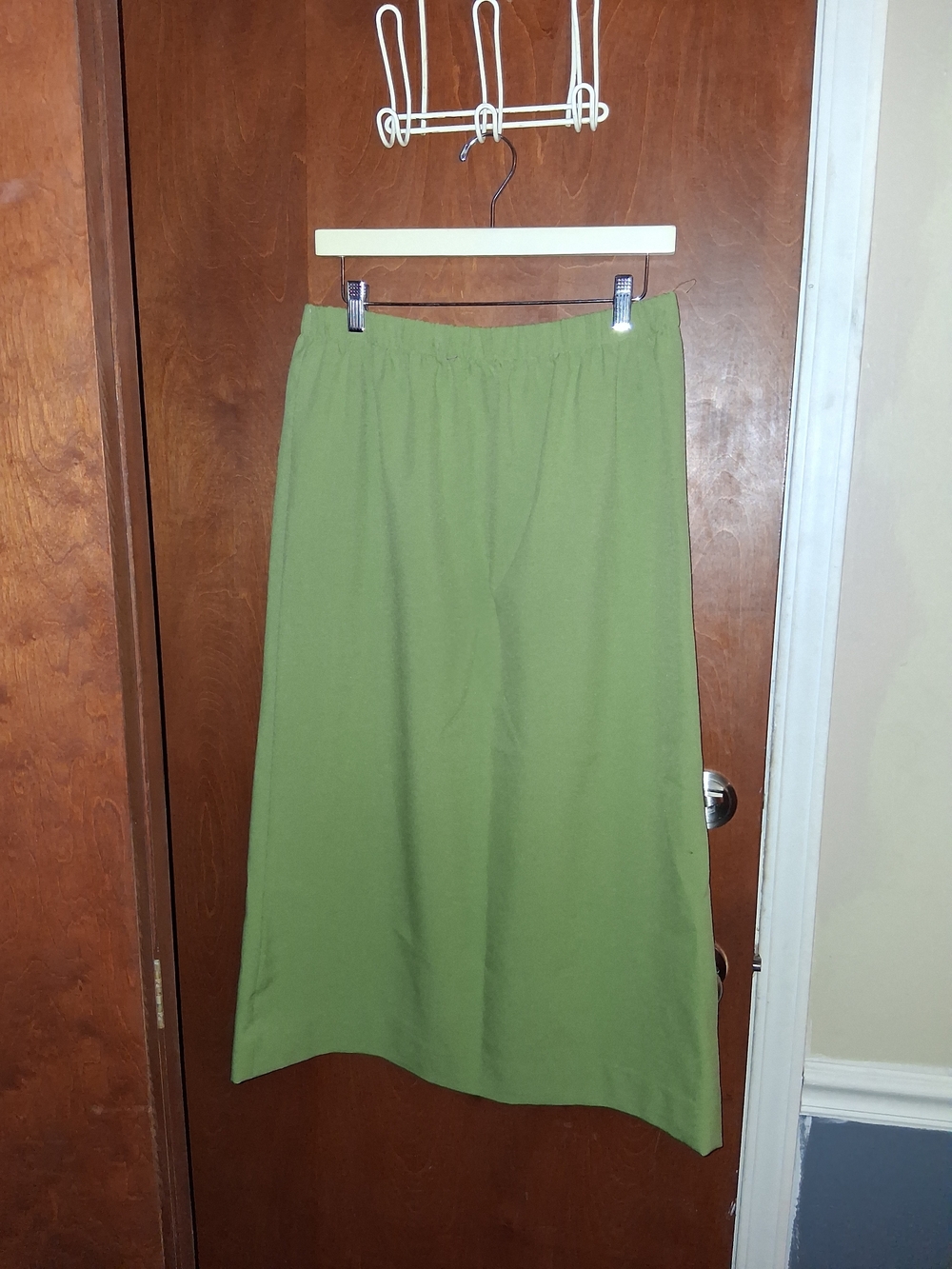 Classic Olive Green A-Line Women’s Skirt